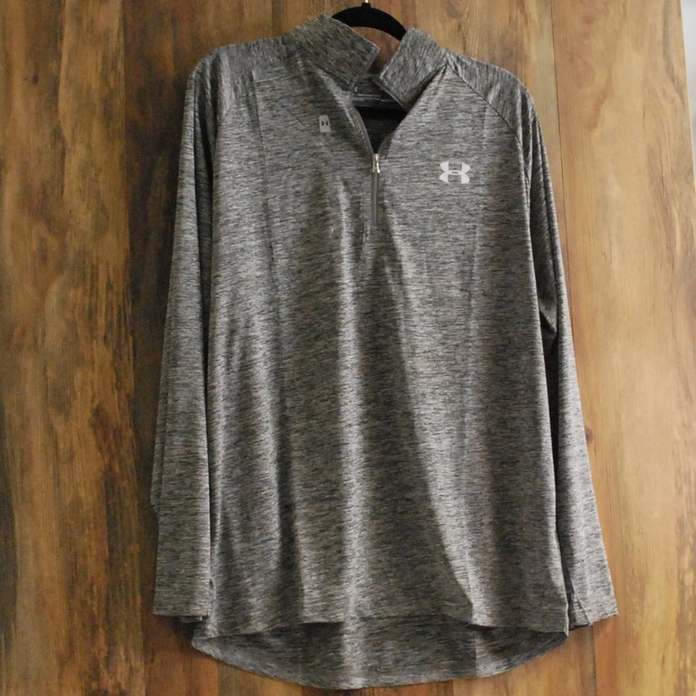 Nwt Under Armour 1/4 Zip Pullover Gray/Black Loose Size Xl